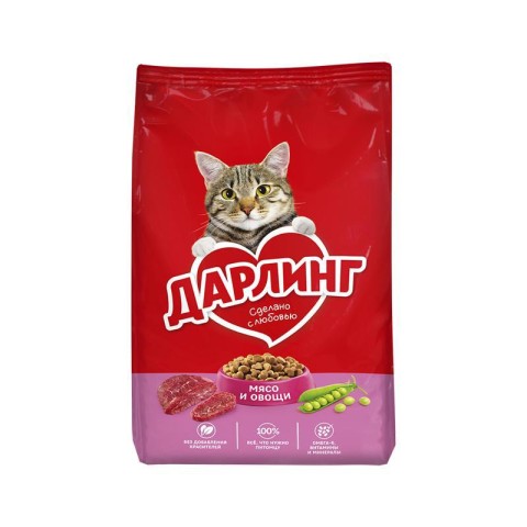 Կեր կատուների համար «Դառլինգ» միս և բանջարեղեններ