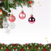 Տոնածառի խաղալիքներ N10 վարդագույն