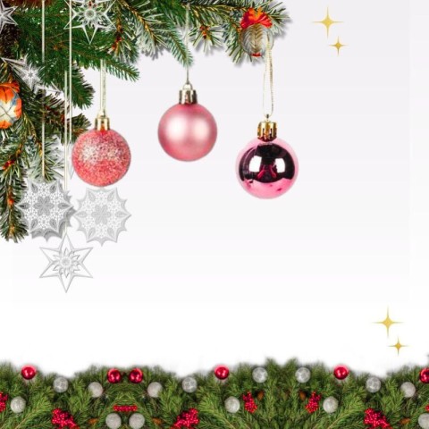 Տոնածառի խաղալիքներ N8 վարդագույն