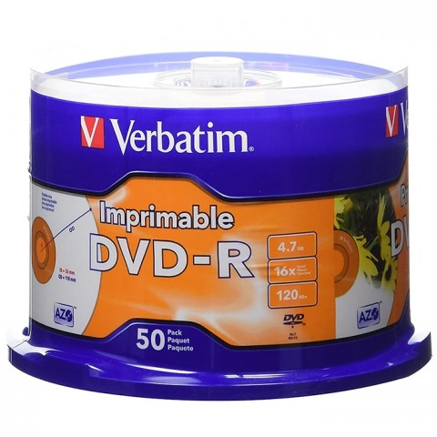 DVD-R Verbatim Printable, 4.7գբ․, 120 րոպե, 16x