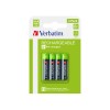 Լիցքավորվող մարտկոց Verbatim 950 mAh, AAA,1,2V, 4հատ