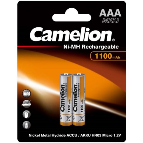 Լիցքավորվող մարտկոց Camelion NI-MH 1100 mAh, AAA, 2 հատ