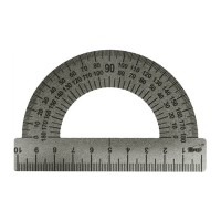 Ruler - protractor metal 10cm