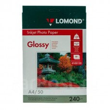 Photo paper Lomond A4, 240gr., glossy, 50 sheets