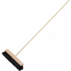 Brush with rigid bristle wooden length 41cm handle 1.2m