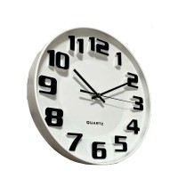 Ժամացույց Պատի Ժամանակակից, Սպիտակ/Սև 35cm